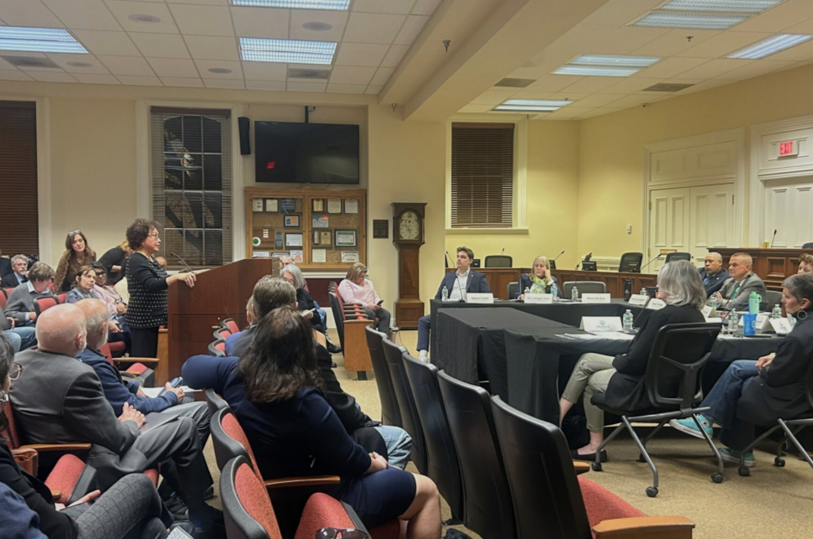 Frederick County Executive Jessica Fitzwater announces the receipt of nearly $1 million in grant funding to support environmental justice initiatives during a press conference on Thursday.